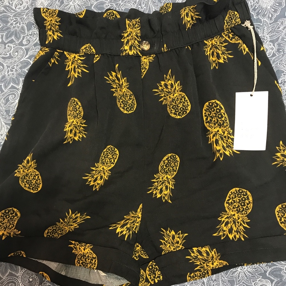 A new day target, high waist pineapple shorts.